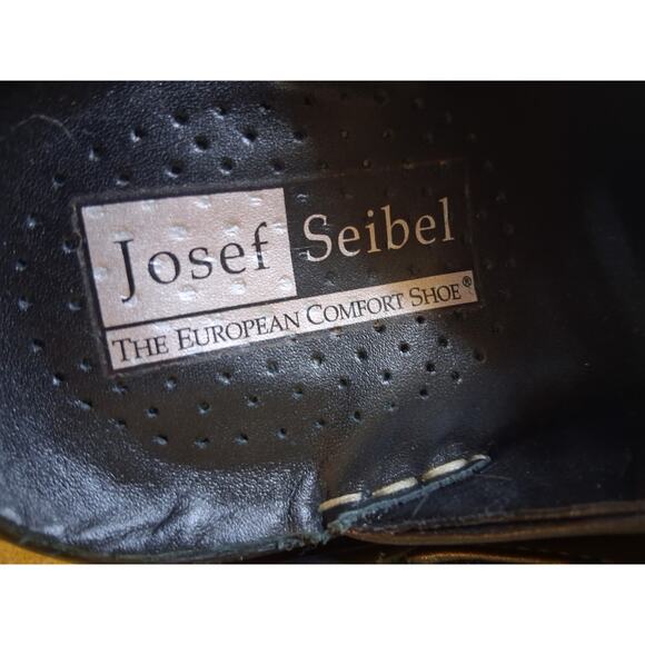 Josef Seibel Shoes Size 43 (11) Black Leather Slipon Sandals Excellent Condition - Picture 5 of 10
